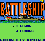 Battleship title screen for GameBoy Color